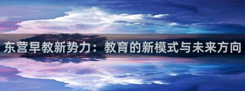 恒行2朱74OOO5：东营早教新势力：教育的新模式与未来方向