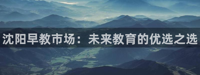 恒行娱乐登录5ll533主管一流：沈阳早教市场：未来教育的优选之选