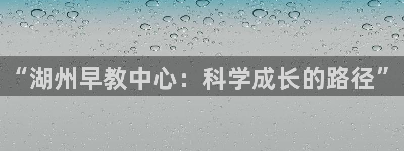 恒行娱乐卫74OOO5：“湖州早教中心：科学成长的路径”