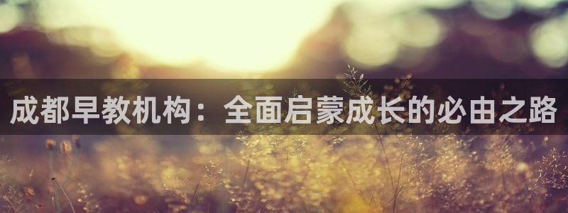 恒行娱乐度74ooo5聘霖：成都早教机构：全面启蒙成长的必由之路