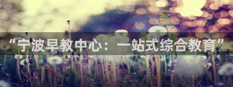恒指5行情 如来再我心:“宁波早教中心:一站式综合教育”