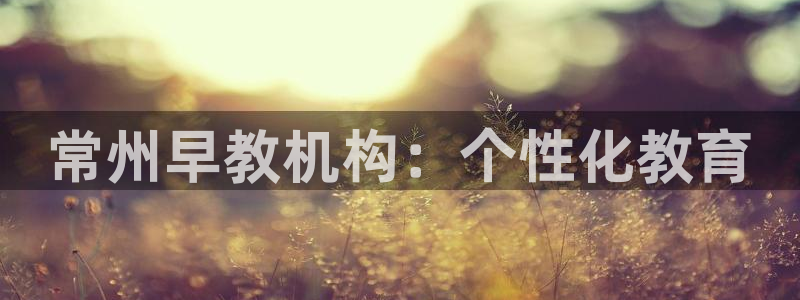 恒指5行情 如来再我心：常州早教机构：个性化教育