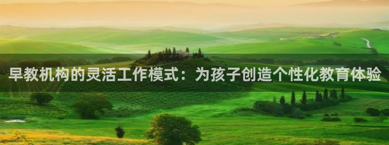 恒行2杨74OOO5：早教机构的灵活工作模式：为孩子创造个性化教育体验
