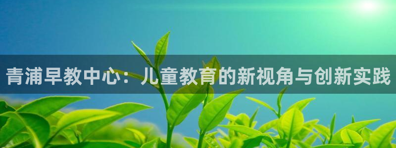 恒行彩票亏5千：青浦早教中心：儿童教育的新视角与创新实践