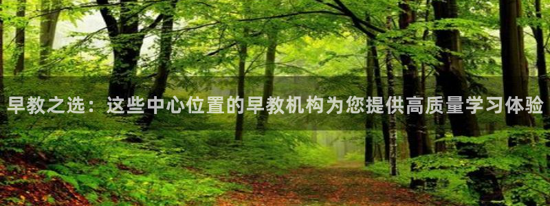 恒行2陈74OOO5：早教之选：这些中心位置的早教机构为您提供高质量学习体验