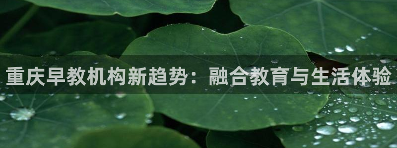 恒行娱乐周74OOO5：重庆早教机构新趋势：融合教育与生活体验